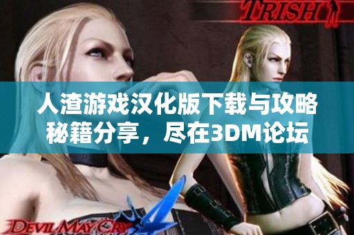 人渣游戏汉化版下载与攻略秘籍分享，尽在3DM论坛