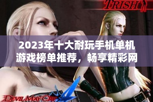 2023年十大耐玩手机单机游戏榜单推荐，畅享精彩网络游戏体验