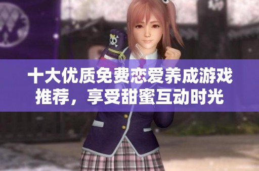 十大优质免费恋爱养成游戏推荐，享受甜蜜互动时光