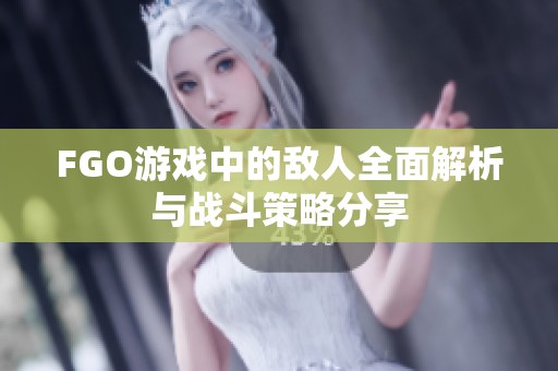 FGO游戏中的敌人全面解析与战斗策略分享