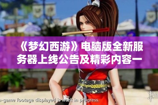 《梦幻西游》电脑版全新服务器上线公告及精彩内容一览