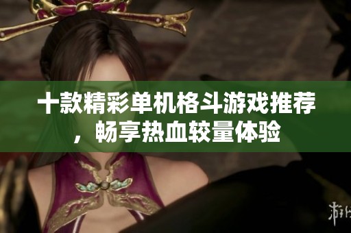 十款精彩单机格斗游戏推荐，畅享热血较量体验