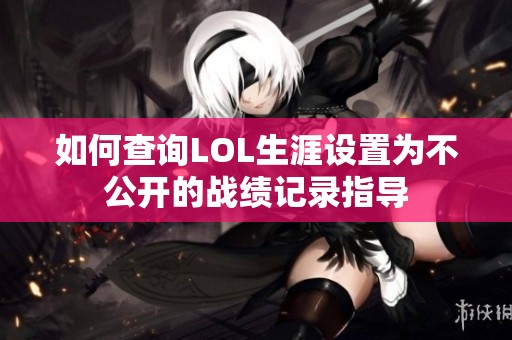 如何查询LOL生涯设置为不公开的战绩记录指导