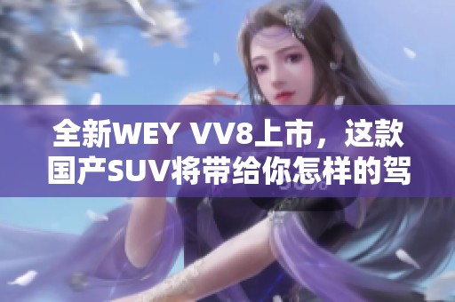 全新WEY VV8上市，这款国产SUV将带给你怎样的驾驶体验？