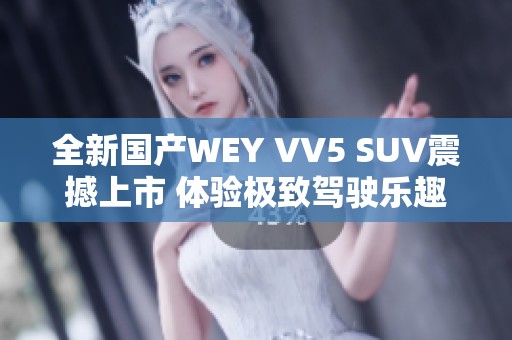 全新国产WEY VV5 SUV震撼上市 体验极致驾驶乐趣
