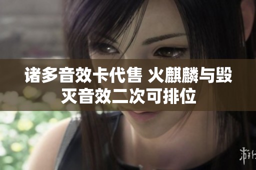 诸多音效卡代售 火麒麟与毁灭音效二次可排位