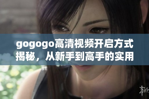 gogogo高清视频开启方式揭秘，从新手到高手的实用指南