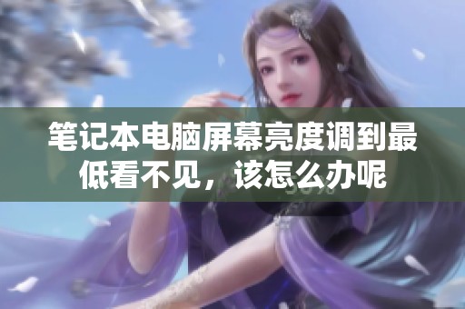 笔记本电脑屏幕亮度调到最低看不见，该怎么办呢