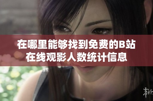 在哪里能够找到免费的B站在线观影人数统计信息