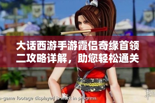 大话西游手游霞侣奇缘首领二攻略详解，助您轻松通关