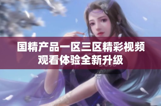 国精产品一区三区精彩视频观看体验全新升级