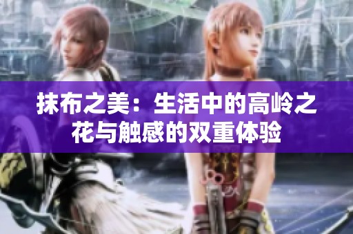 抹布之美：生活中的高岭之花与触感的双重体验