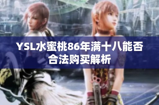 YSL水蜜桃86年满十八能否合法购买解析
