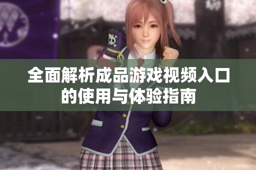 全面解析成品游戏视频入口的使用与体验指南