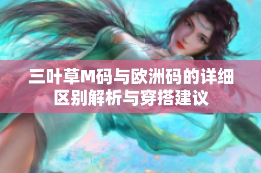 三叶草M码与欧洲码的详细区别解析与穿搭建议
