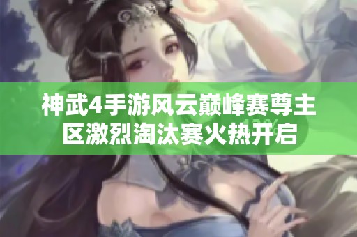 神武4手游风云巅峰赛尊主区激烈淘汰赛火热开启