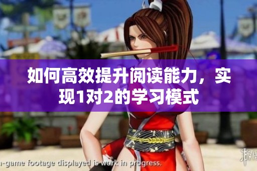 如何高效提升阅读能力，实现1对2的学习模式
