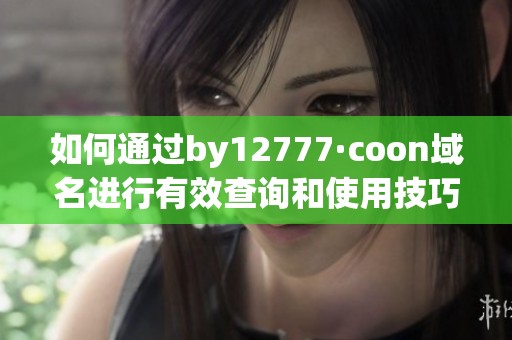 如何通过by12777·coon域名进行有效查询和使用技巧