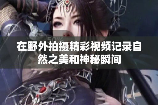 在野外拍摄精彩视频记录自然之美和神秘瞬间