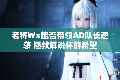 老将Wx能否带领AD队长逆袭 拯救解说杯的希望