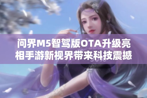问界M5智驾版OTA升级亮相手游新视界带来科技震撼体验