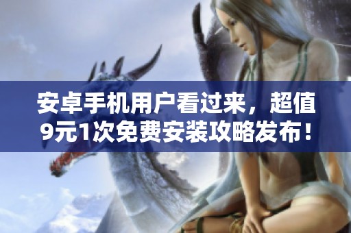 安卓手机用户看过来，超值9元1次免费安装攻略发布！