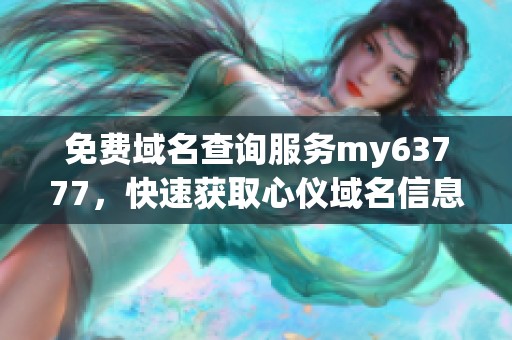 免费域名查询服务my63777，快速获取心仪域名信息