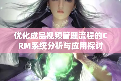 优化成品视频管理流程的CRM系统分析与应用探讨