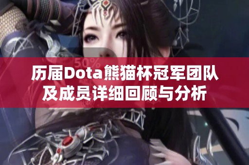 历届Dota熊猫杯冠军团队及成员详细回顾与分析