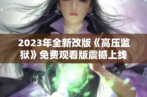 2023年全新改版《高压监狱》免费观看版震撼上线