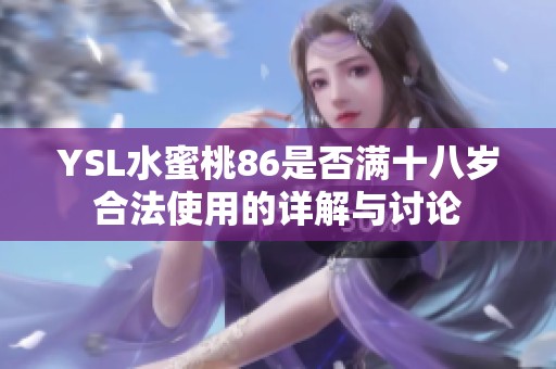 YSL水蜜桃86是否满十八岁合法使用的详解与讨论