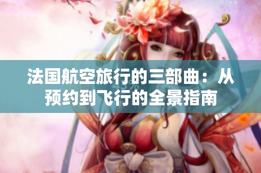 法国航空旅行的三部曲：从预约到飞行的全景指南