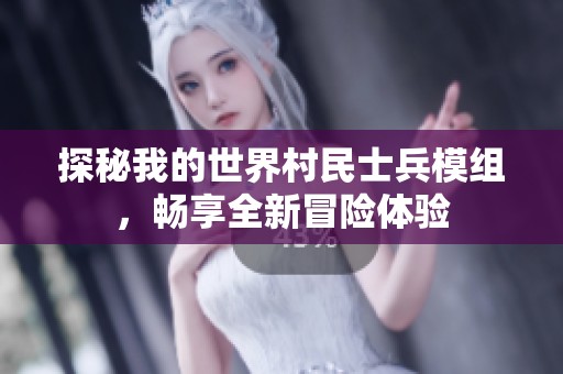 探秘我的世界村民士兵模组，畅享全新冒险体验