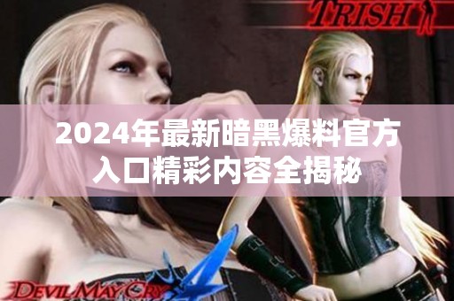 2024年最新暗黑爆料官方入口精彩内容全揭秘