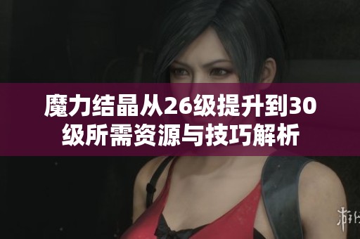 魔力结晶从26级提升到30级所需资源与技巧解析