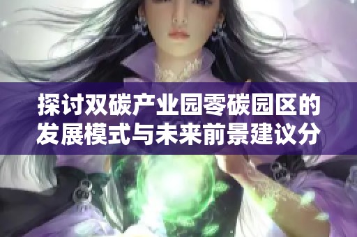 探讨双碳产业园零碳园区的发展模式与未来前景建议分析