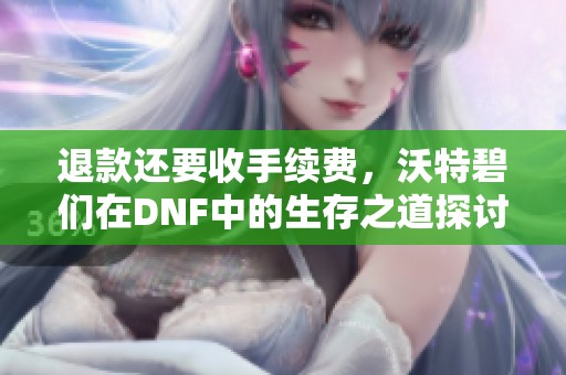 退款还要收手续费，沃特碧们在DNF中的生存之道探讨