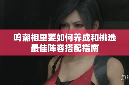 鸣潮相里要如何养成和挑选最佳阵容搭配指南