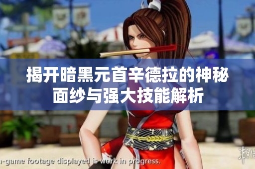 揭开暗黑元首辛德拉的神秘面纱与强大技能解析