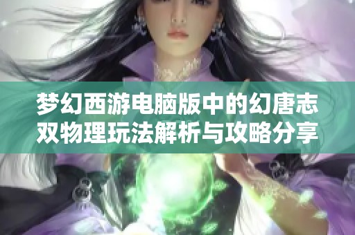 梦幻西游电脑版中的幻唐志双物理玩法解析与攻略分享