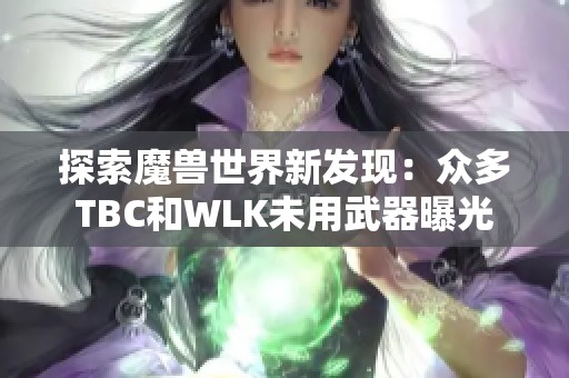 探索魔兽世界新发现：众多TBC和WLK未用武器曝光