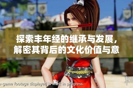探索丰年经的继承与发展，解密其背后的文化价值与意义