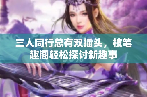 三人同行总有双插头，枝笔趣阁轻松探讨新趣事