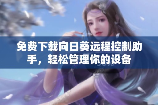 免费下载向日葵远程控制助手，轻松管理你的设备