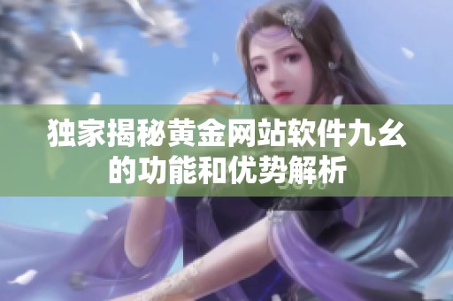 独家揭秘黄金网站软件九幺的功能和优势解析