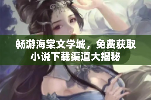 畅游海棠文学城，免费获取小说下载渠道大揭秘