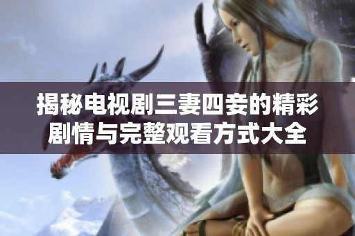 揭秘电视剧三妻四妾的精彩剧情与完整观看方式大全
