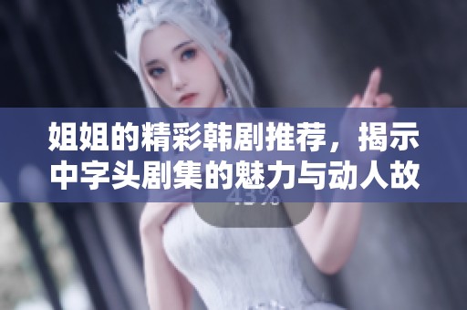 姐姐的精彩韩剧推荐，揭示中字头剧集的魅力与动人故事