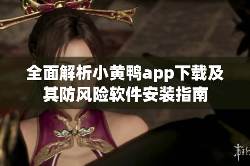 全面解析小黄鸭app下载及其防风险软件安装指南