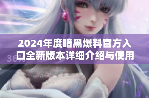 2024年度暗黑爆料官方入口全新版本详细介绍与使用指南